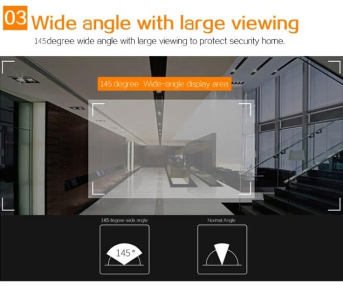 Danmini YB-30BH 3-Zoll-Bildschirm 1.0MP Überwachungskamera, die Bildtür Guckloch macht, unterstützt TF-Karte (schwarz) – Bild 12
