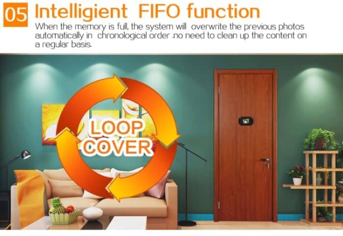 Danmini YB-30BH 3-Zoll-Bildschirm 1.0MP Überwachungskamera, die Bildtür Guckloch macht, unterstützt TF-Karte (schwarz) – Bild 14