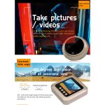 Danmini W5 2,4-Zoll-Bildschirm 2,0-MP-Überwachungskamera ohne störende Türspion, unterstützt TF-Karte/Nachtsicht/Videoaufzeichnung, W5 – Bild 4