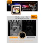 Danmini W5 2,4-Zoll-Bildschirm 2,0-MP-Überwachungskamera ohne störende Türspion, unterstützt TF-Karte/Nachtsicht/Videoaufzeichnung, W5 – Bild 5