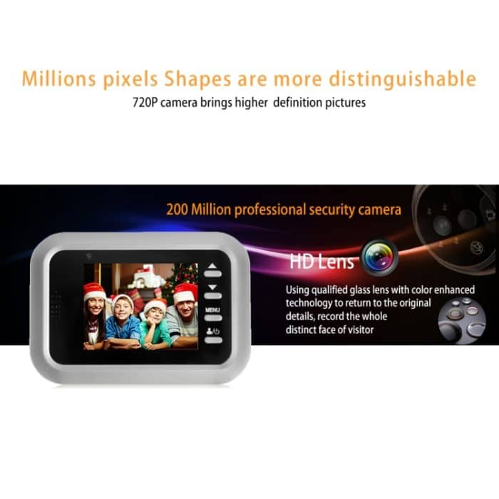 W8-S 2,4-Zoll-Bildschirm, 2,0-MP-Überwachungskamera ohne störenden Türspion, unterstützt TF-Karte – Bild 8