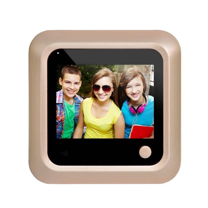 X5 2,4-Zoll-Bildschirm 2.0MP Überwachungskamera Keine Störung Guckloch Viewer, Unterstützung TF-Karte (Gold) – Bild 2