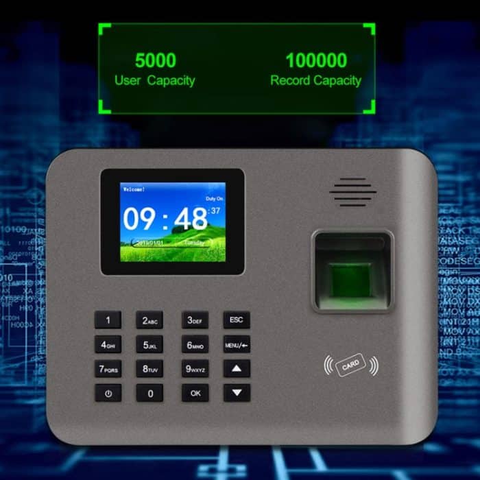 Realand AL325 Fingerprint Time Attendance mit 2,4-Zoll-Farbbildschirm und ID-Kartenfunktion sowie WLAN und Akku – Bild 9