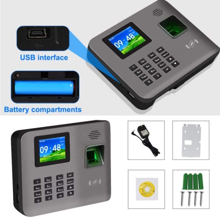 Realand AL321 Fingerabdruck-Zeiterfassung mit 2,4-Zoll-Farbbildschirm und ID-Kartenfunktion – Bild 5