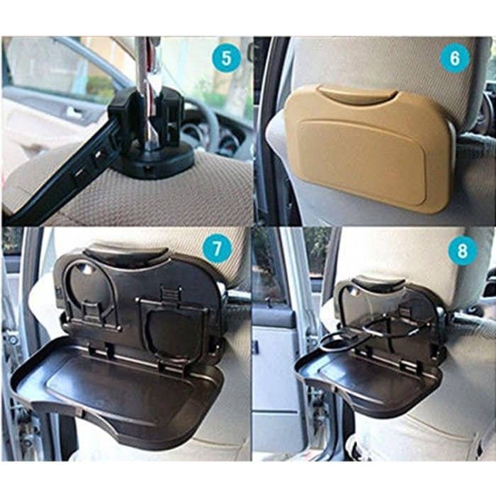 Folding Car Auto Back Seat Table Drink Food Cup Tray Holder Stand DeskMöbel & Wohnen, Feste & Besondere Anlässe, Party- & Eventdekoration!, Black, Gray, Beige – Bild 10