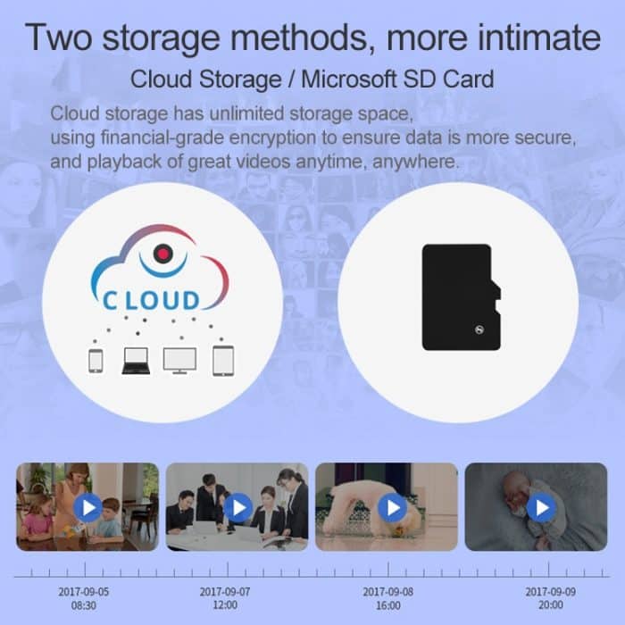 Schwarze Kamera Indoor Home Wireless Wifi Intelligente automatische Verfolgung HD-Netzwerküberwachungskamera – Bild 14