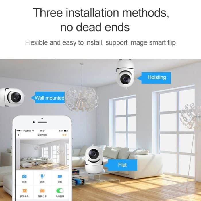 Intelligenter Tracking-Monitor Mobiltelefon Remote Wireless-Netzwerk Wifi-Kamera Cloud-Speicher Intelligente Shaking Head-Netzwerkkamera – Bild 8