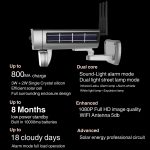 T8 1080P Full-HD-Solarbatterie Ultra Low Power Sound Lichtalarm-Netzwerkkamera, unterstützt Bewegungserkennung, Nachtsicht, Zwei-Wege-Audio, TF-Karte – Bild 6