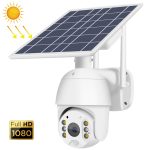 T16 1080P Full HD Solarbetriebene WiFi-Kamera, PIR-Alarm, Nachtsicht, Zwei-Wege-Audio, TF-Karte