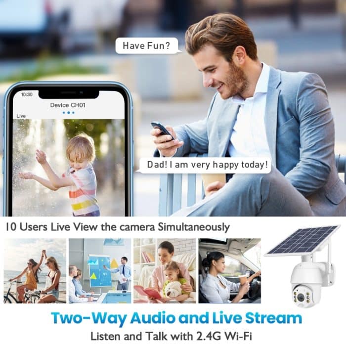 T16 1080P Full HD 4G (EU-Version) Netzwerküberwachung Solarbetriebene Kamera, Unterstützung PIR + Radaralarm, Nachtsicht, Zwei-Wege-Audio, TF-Karte – Bild 4