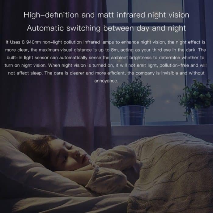 Camsoy S1 HD 1280 x 720P 140 Grad Weitwinkel Wireless Wifi Intelligente Überwachungskamera – Bild 8