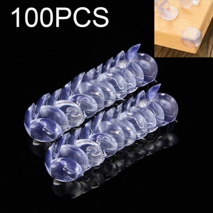 100 PCS Baby Desk Corner Sicherheitsabdeckungskissen Halbkugelform Kindertisch Antikollisionsschutzkissen mit doppelseitigem Klebstoff – Bild 1