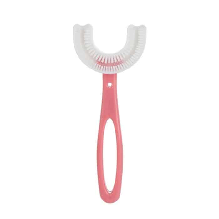 BSS0110F.jpg 10 Stück U-förmige weiche Kinder-Baby-Handzahnbürste zum Putzen von Artefakten für 6–12 Jahre, Stil: gerader Griff, Straight Handle – Bild 1