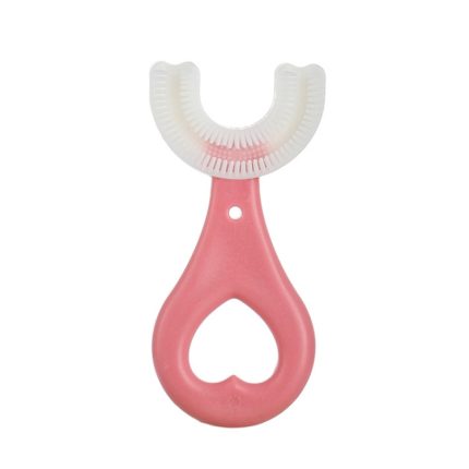 U-förmige Kinder-Baby-handgehaltene weiche Zahnbürste, Putzartefakt für 2–6 Jahre alt, Stil: Herzform, Heart Shape