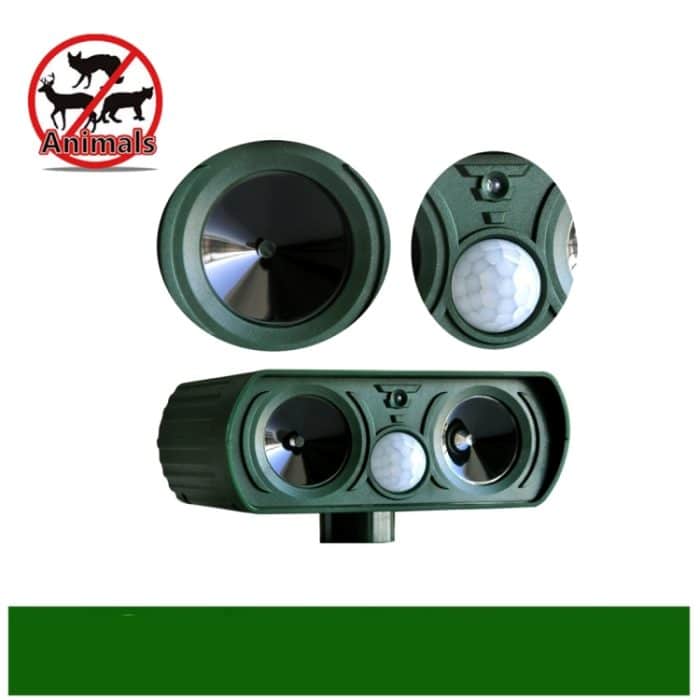 2 PCS Leistungsstarker solarbetriebener Ultraschall-Tierschutz mit PIR-Sensor und Lichtsensor, CE / ROHS-Zertifizierung erhalten – Bild 3