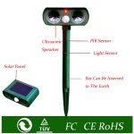 2 PCS Leistungsstarker solarbetriebener Ultraschall-Tierschutz mit PIR-Sensor und Lichtsensor, CE / ROHS-Zertifizierung erhalten – Bild 4