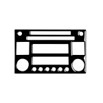 Für Nissan 350Z 2003-2009 Auto-CD-Radio-Wiedergabe-Panel Dekorative Aufkleber, Links- und Rechtsantrieb, universell