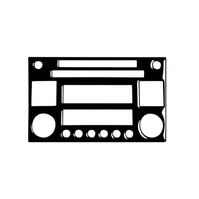 Für Nissan 350Z 2003-2009 Auto-CD-Radio-Wiedergabe-Panel Dekorative Aufkleber, Links- und Rechtsantrieb, universell – Bild 1
