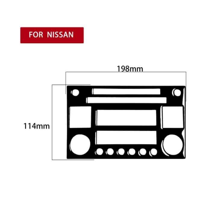 Für Nissan 350Z 2003-2009 Auto-CD-Radio-Wiedergabe-Panel Dekorative Aufkleber, Links- und Rechtsantrieb, universell – Bild 2