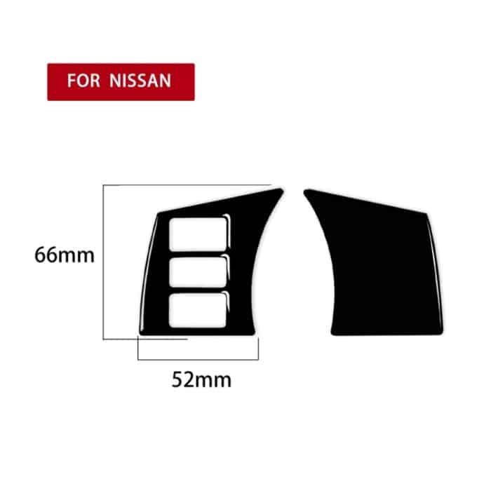 Für Nissan 350Z 2003–2009, 2 Stück, Auto-Lenkrad, Knopfrahmen, Typ C, dekorative Aufkleber, Links- und Rechtsantrieb, universell – Bild 2