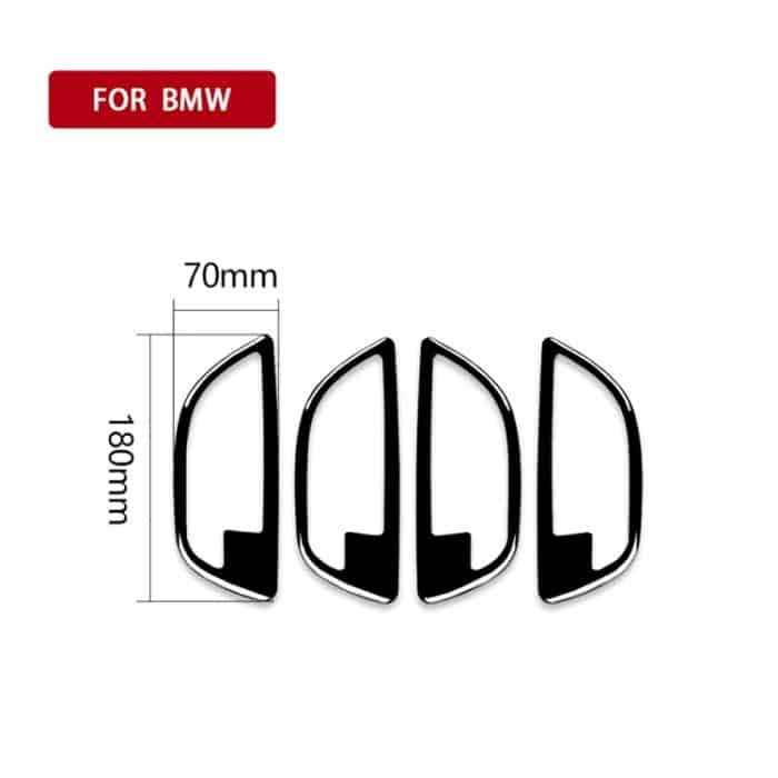 Für BMW 5er F10 2011-2017 4 Stück Autotürgriff Rahmen dekorativer Aufkleber, Links- und Rechtsantrieb Universal – Bild 2