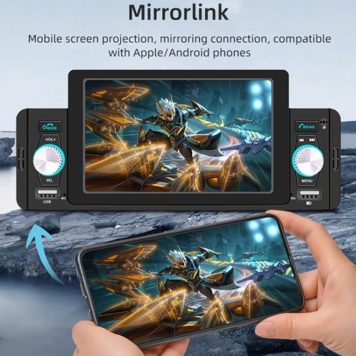 M160W 5-Zoll-Auto-MP5-Player, kabellos, unterstützt Telefon-Spiegelverbindung/Lenkradsteuerung – Bild 11