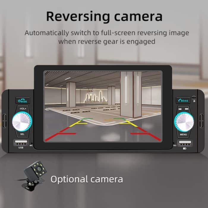 M160W 5-Zoll-Auto-MP5-Player, kabellos, unterstützt Telefon-Spiegelverbindung/Lenkradsteuerung – Bild 7