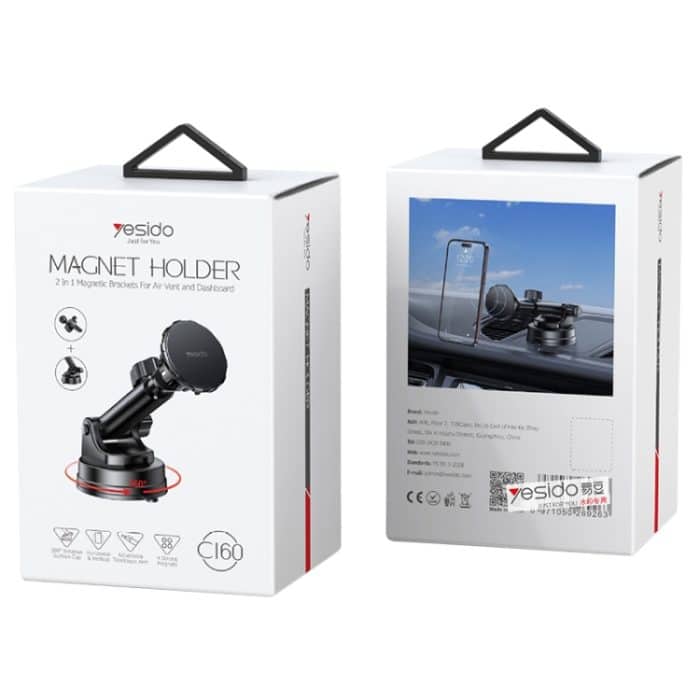 Yesido C160 Magnetischer Autotelefonhalter mit Saugnapf-Teleskopstange, C160 – Bild 12