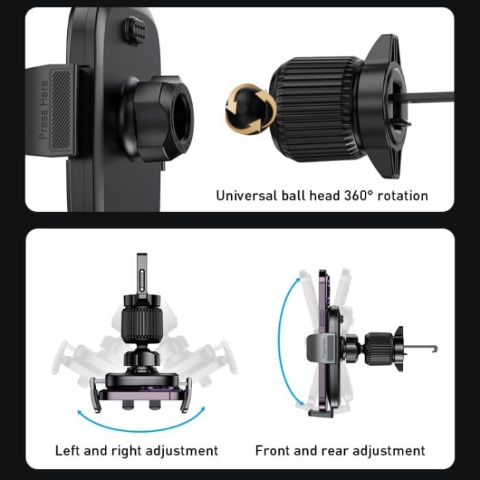 Yesido C241 Verstellbarer Handyhalter für Lüftungsschlitze im Auto – Bild 7