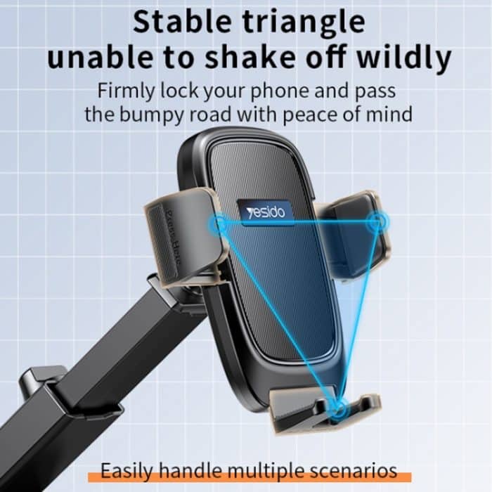 Yesido C262 Einziehbarer, verstellbarer Autotelefonhalter mit Saugnapf – Bild 6