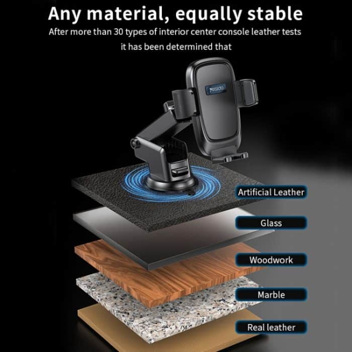 Yesido C262 Einziehbarer, verstellbarer Autotelefonhalter mit Saugnapf – Bild 7