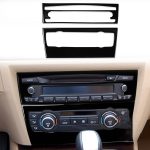Für BMW 3er E90/E92 2005–2012, 2 Stück Autoklimaanlage, CD-Bedienfeld, ohne Navigation, ohne Löcher, dekorativer Aufkleber, Links- und Rechtsantrieb, universell – Bild 5