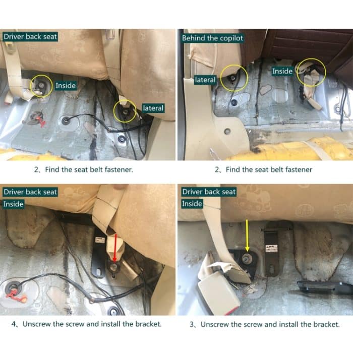 Für Honda Civic 2006–2012 ISOFIX + Verriegelung Kindersitzschnittstelle, rechte Seite – Bild 7