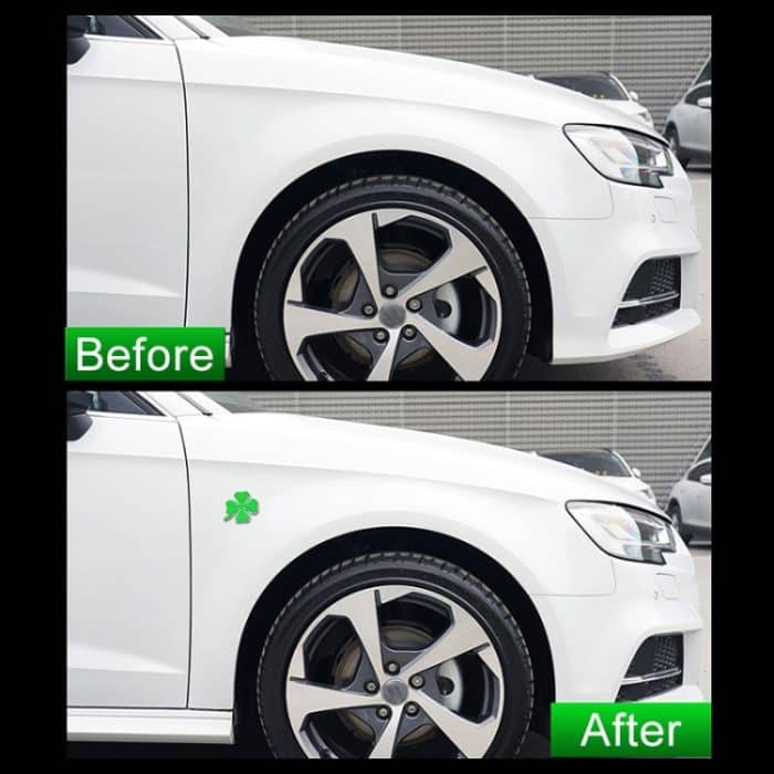 Vierblättriges Kleeblatt, Glückssymbol, Aufkleber, Aufkleber, Styling, Autodekoration, Größe: 4 x 3 x 0,3 cm – Bild 6