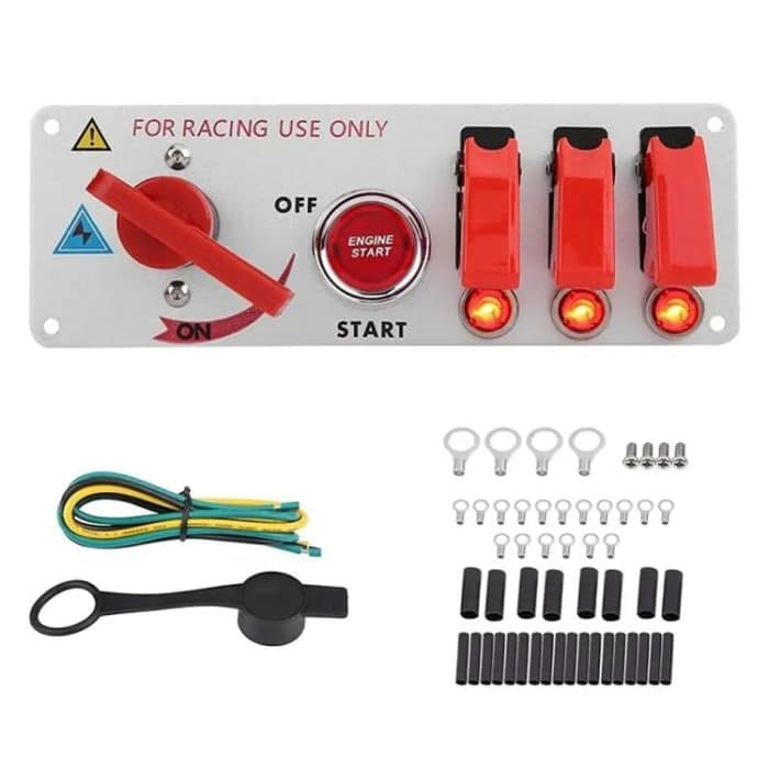 12V Rennwagen LED Zündschalter One Key Start Kombinationsfeld – Bild 1
