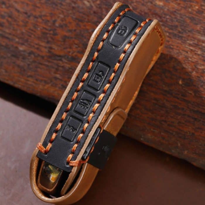 Für Kia Sorento / Seltos 2021 / K5 Hallmo Auto Rindsleder Schlüssel Schutzhülle Schlüsseletui, C173 – Bild 5