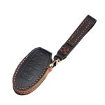 Für Nissan 5-Tasten-Hupe Hallmo Auto Rindsleder Schlüssel Schutzhülle Schlüsseletui, C068 – Bild 2