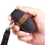 Für Nissan 5-Tasten-Hupe Hallmo Auto Rindsleder Schlüssel Schutzhülle Schlüsseletui, C068 – Bild 3