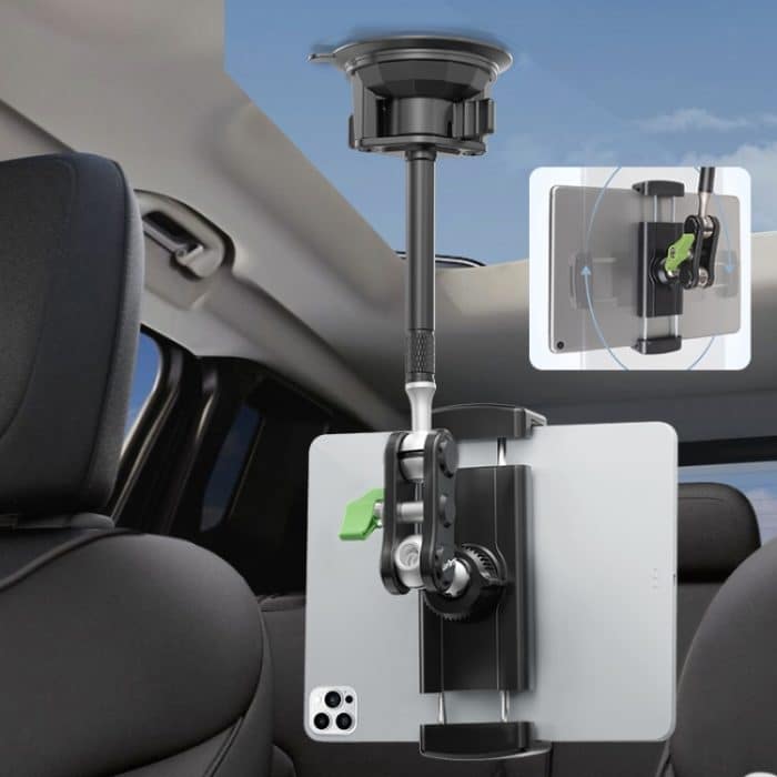 CAR2195.jpg UBA-P1L Auto Flexibler Tablet-Saugnapf-Klemmhalter mit Verlängerungsstange ohne Fernbedienung – Bild 1