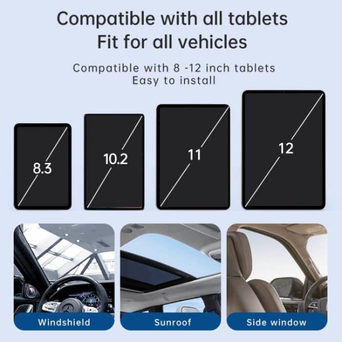 UBA-P1L Auto Flexibler Tablet-Saugnapf-Klemmhalter mit Verlängerungsstange ohne Fernbedienung – Bild 9