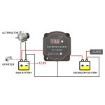 IP68 12V 140A Auto Yacht RV Smart Dual Battery Isolation Controller VSR Digitalanzeige Voltmeter – Bild 6