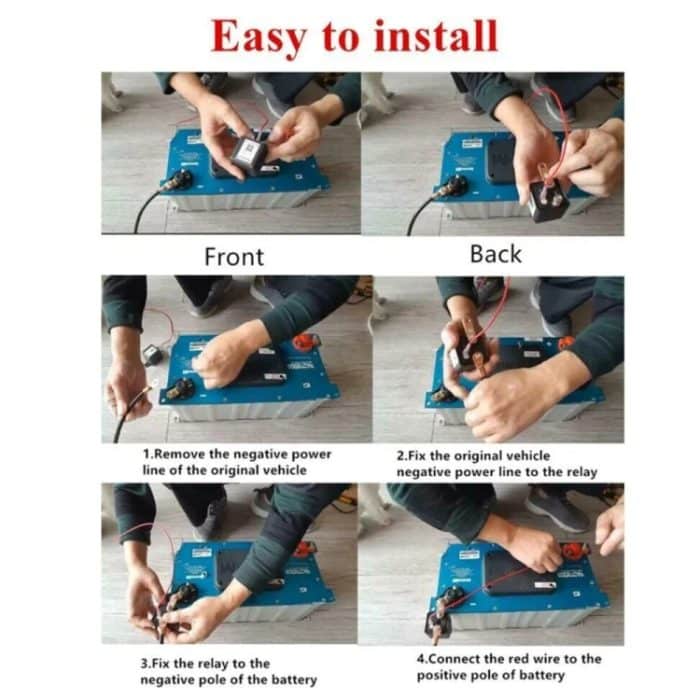 ZL180 12V 120A Auto Relais Remote Rireless Battery Isolator mit Batterieclip x 2 & Fernbedienung x 2 – Bild 8