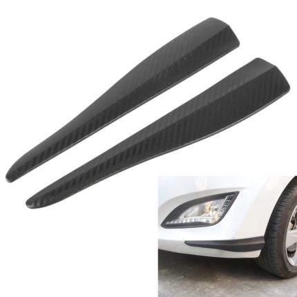 1 Paar Auto-Kohlefaser-Silikon-Stoßstangenleiste, Stil: lang, Carbon Fiber