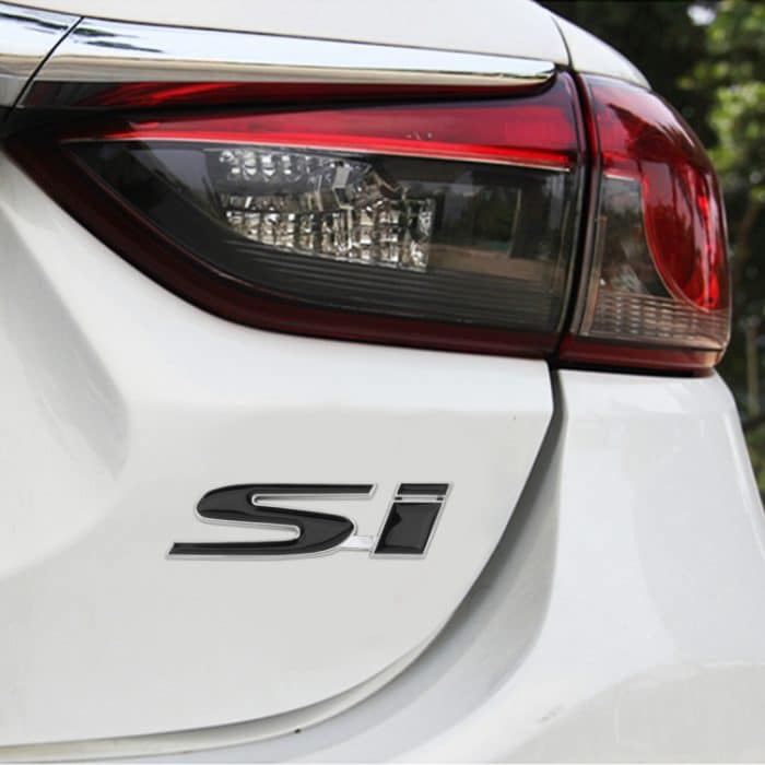 Auto-Si-Metallaufkleber, personalisierte dekorative Aufkleber aus Aluminiumlegierung, Größe: 10 x 3 cm – Bild 1