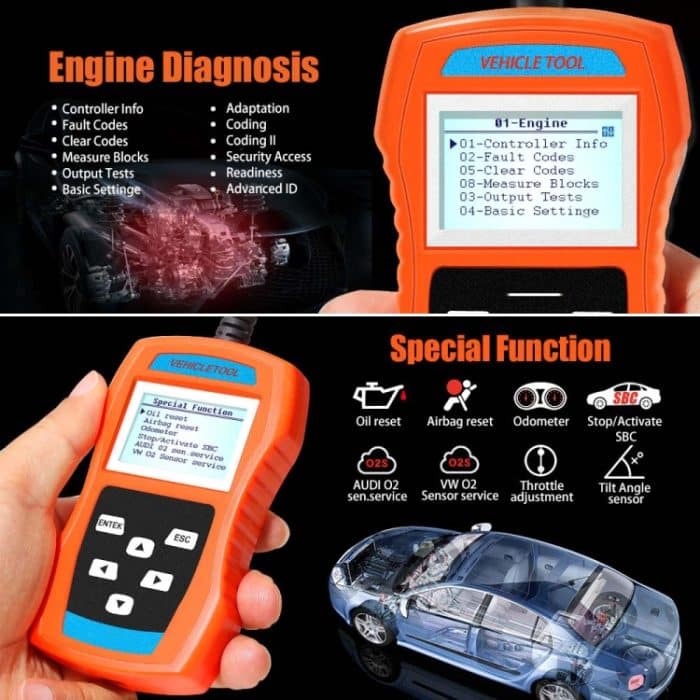 VAG506M Auto-Mini-Codeleser, OBD2-Fehlerdetektor-Diagnosetool, südeuropäische Version – Bild 7