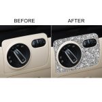 Auto-Scheinwerfer-Diamant-Dekorations-Abdeckungsaufkleber für Volkswagen Golf 6 2008–2012, Linkslenker – Bild 6