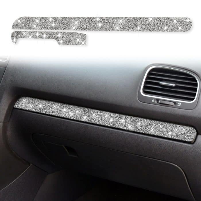 CAR2760.jpg Auto-Zentralsteuerungs-Diamant-Dekorations-Abdeckungsaufkleber für Volkswagen Golf 6 2008–2012, Linkslenker – Bild 1