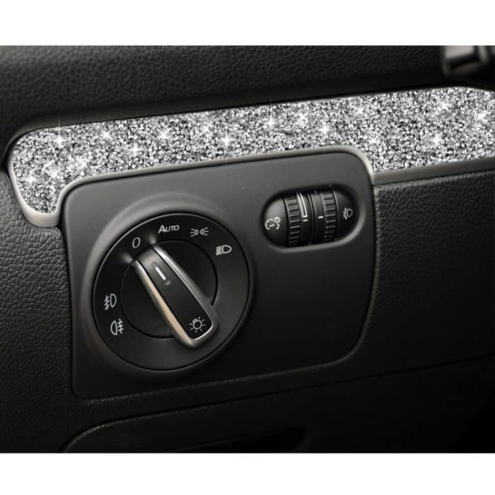 Auto-Zentralsteuerungs-Diamant-Dekorations-Abdeckungsaufkleber für Volkswagen Golf 6 2008–2012, Linkslenker – Bild 5