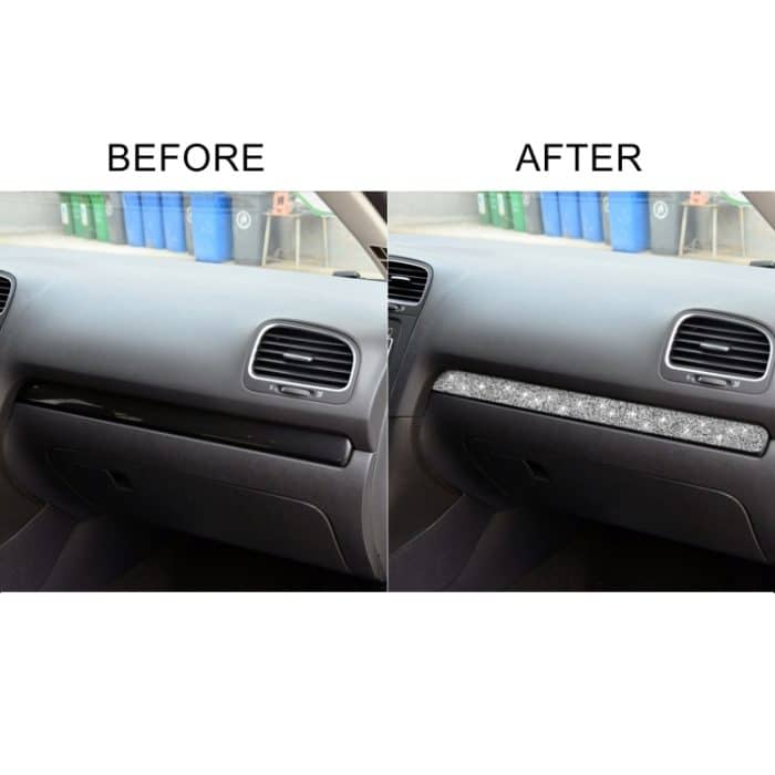 Auto-Zentralsteuerungs-Diamant-Dekorations-Abdeckungsaufkleber für Volkswagen Golf 6 2008–2012, Linkslenker – Bild 6