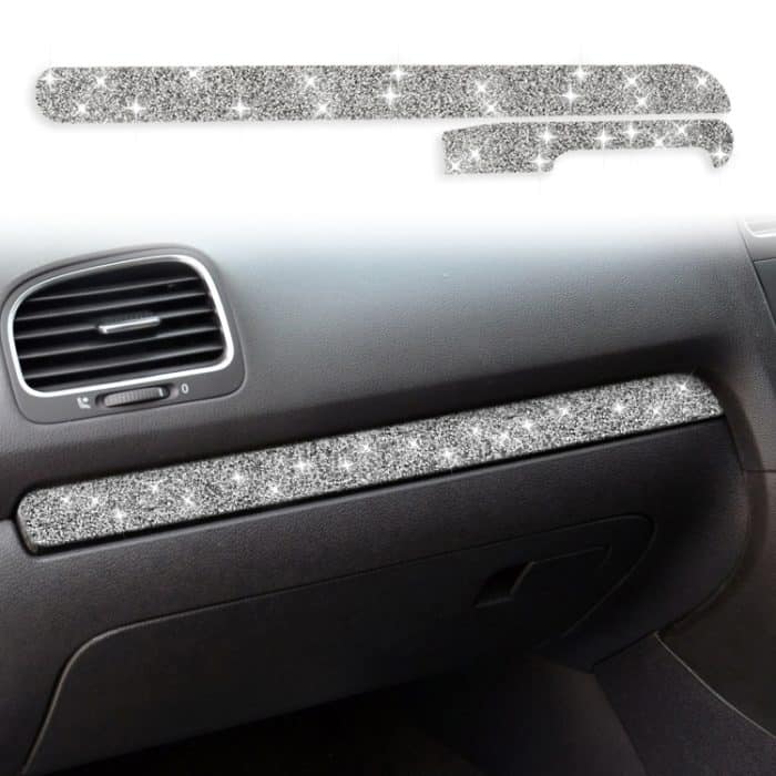 CAR2761.jpg Auto-Zentralsteuerungs-Diamant-Dekorations-Abdeckungsaufkleber für Volkswagen Golf 6 2008–2012, Rechtslenker – Bild 1